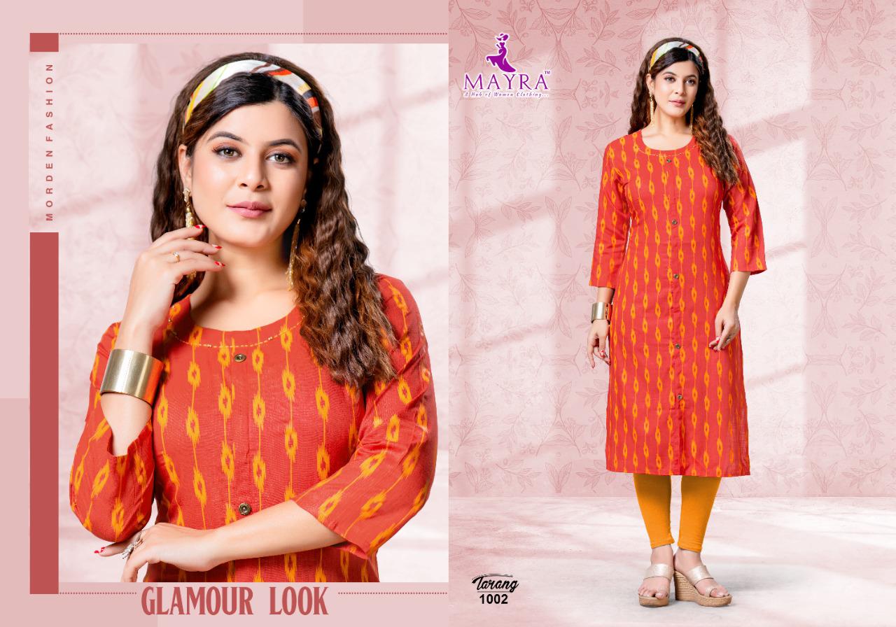Mayra Tarang Fancy Regular Wear Designer Printed Kurti Collection